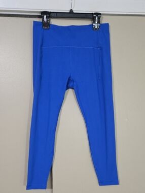 Spyder Active Ladies Royal Blue Ribbed Leggings Size XL
